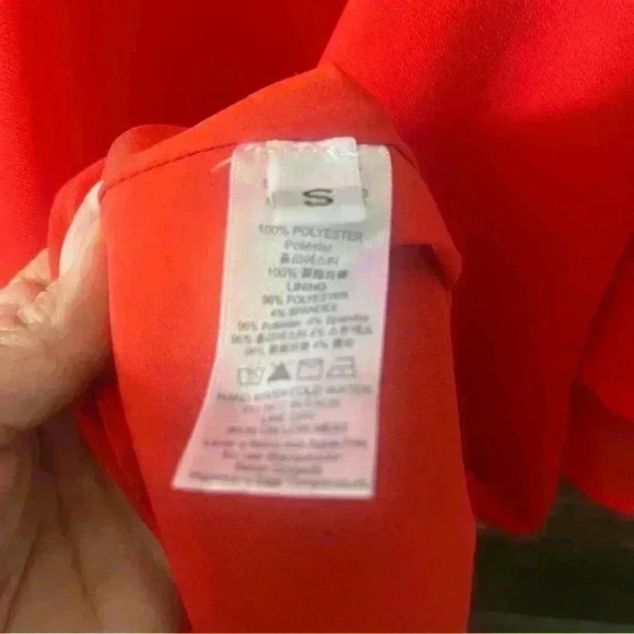 Impeccable Pig Red Cold Shoulder Dress Small - Picture 6 of 8